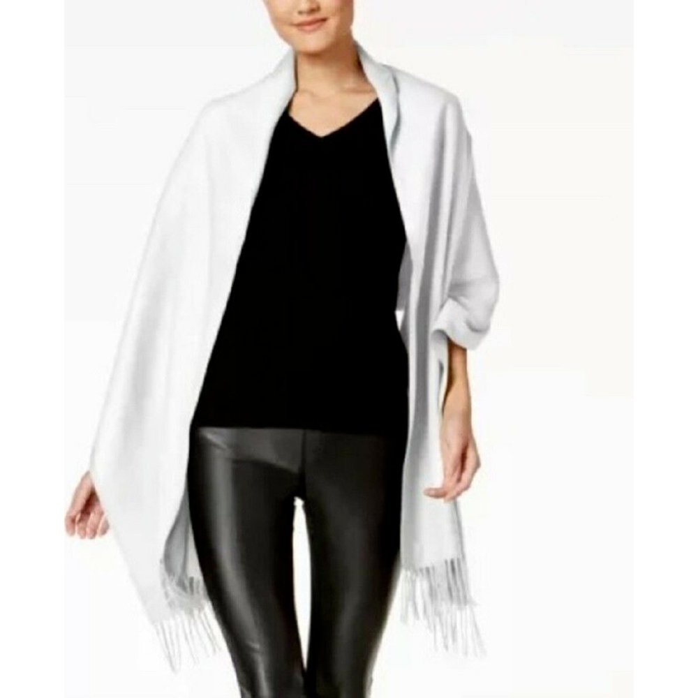 Charter Club Soft Blanket Wrap & Scarf in One in Ivory, Retail $58.50